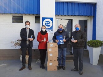 Município recebe doação de álcool em gel
