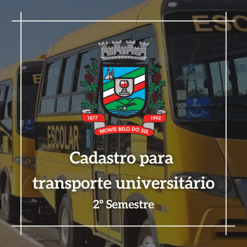 Prefeitura abre cadastro do transporte universitário para 2º semestre de 2021